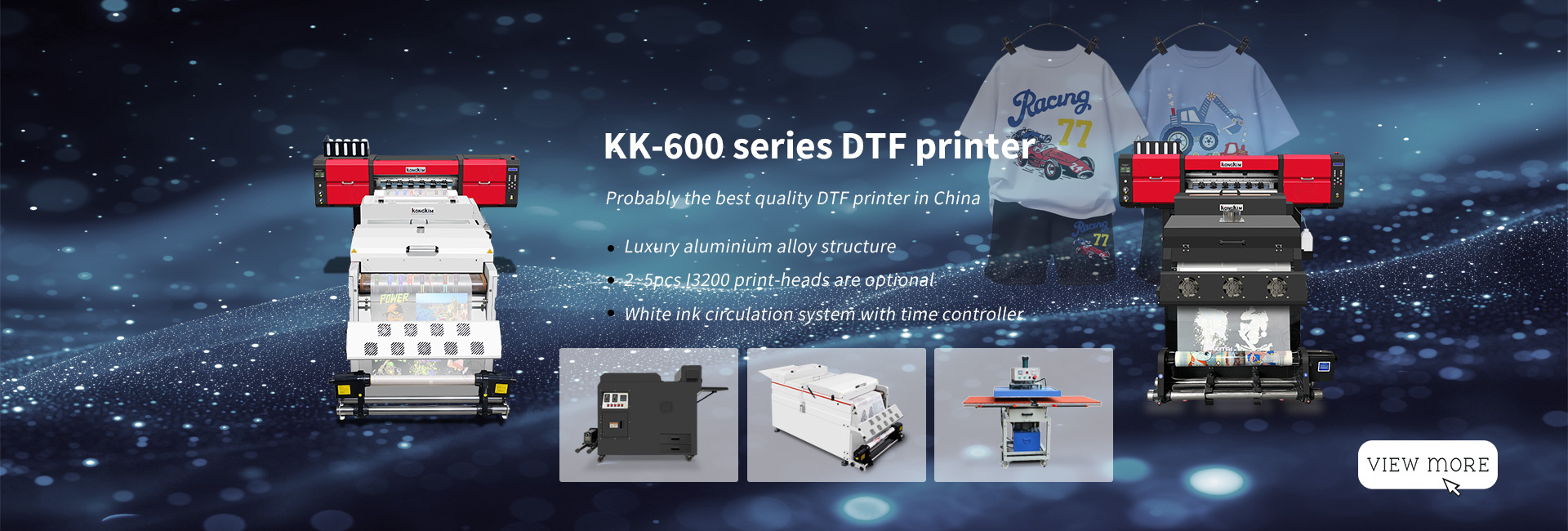 A Professional Solution:  Kongkim 24 inches 60cm Dual-Head DTF Printer