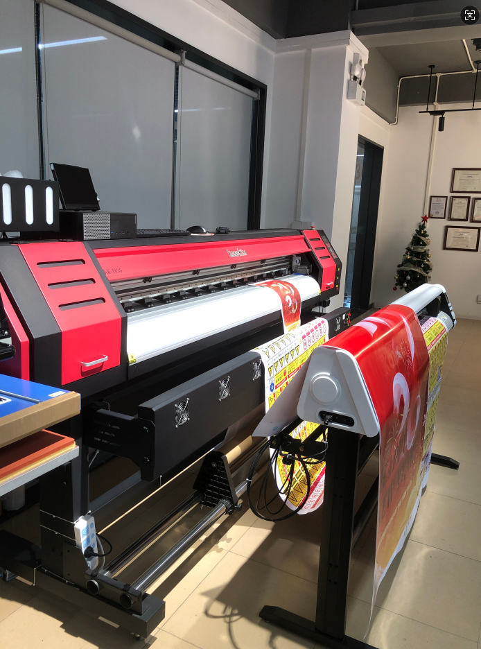 Whole set print and cut eco solvent printer and cutting plotter perfect for your advertising business !